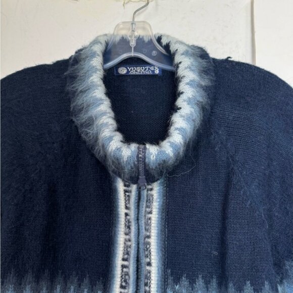 YUSUTEX Peru Alpaca Wool Artisan Cardigan Sweater Zip Jacket Soft Cozy Unisex L - Picture 6 of 16